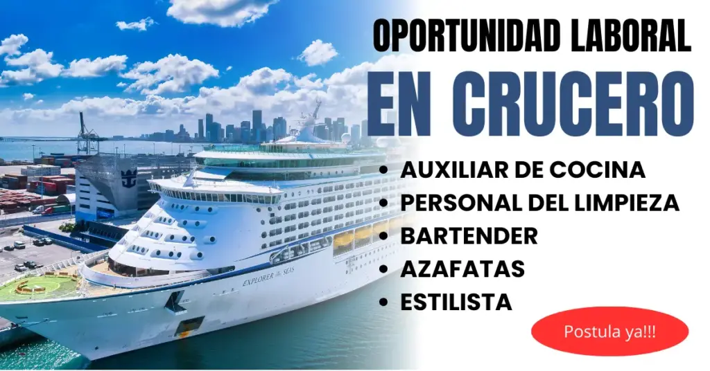 SE SOLICITA PERSONALES PARA CRUCERO