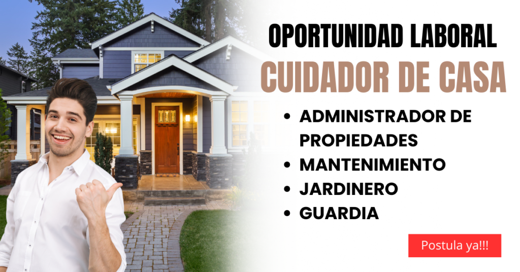 Convocatoria para Empleo: CUIDADO DE CASA
